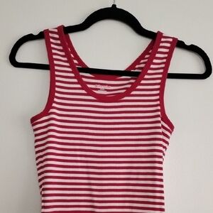 St. John's Bay Bold Red and White Striped Tee